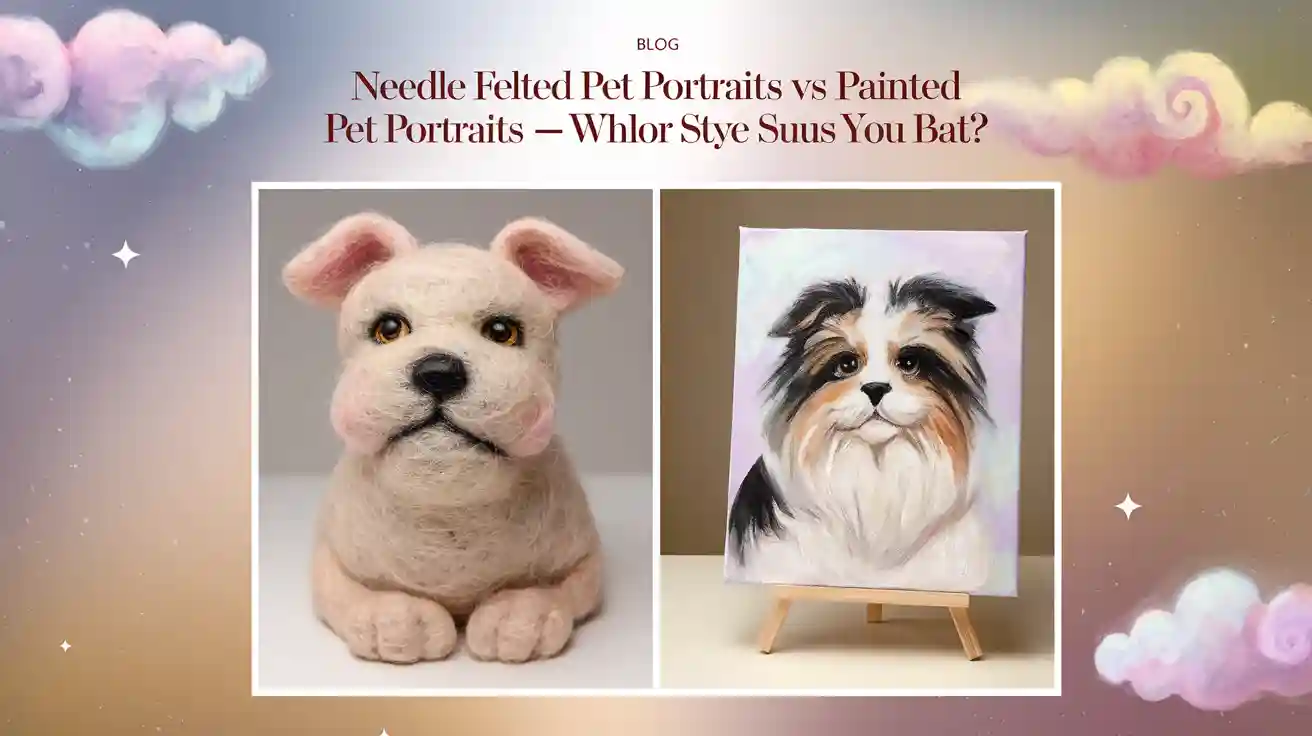 Needle Felted Pet Portraits vs Painted Pet Portraits Which Style Suits You Best