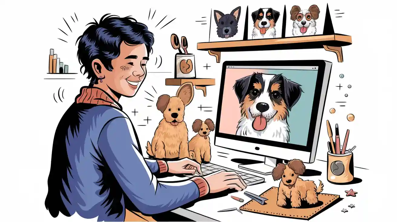 How to Commission a Custom Wool Felt Dog Portrait Online