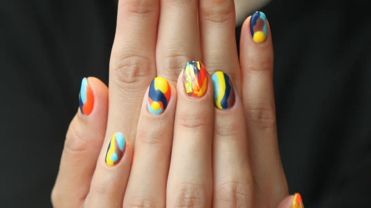 Orange Nails Designs