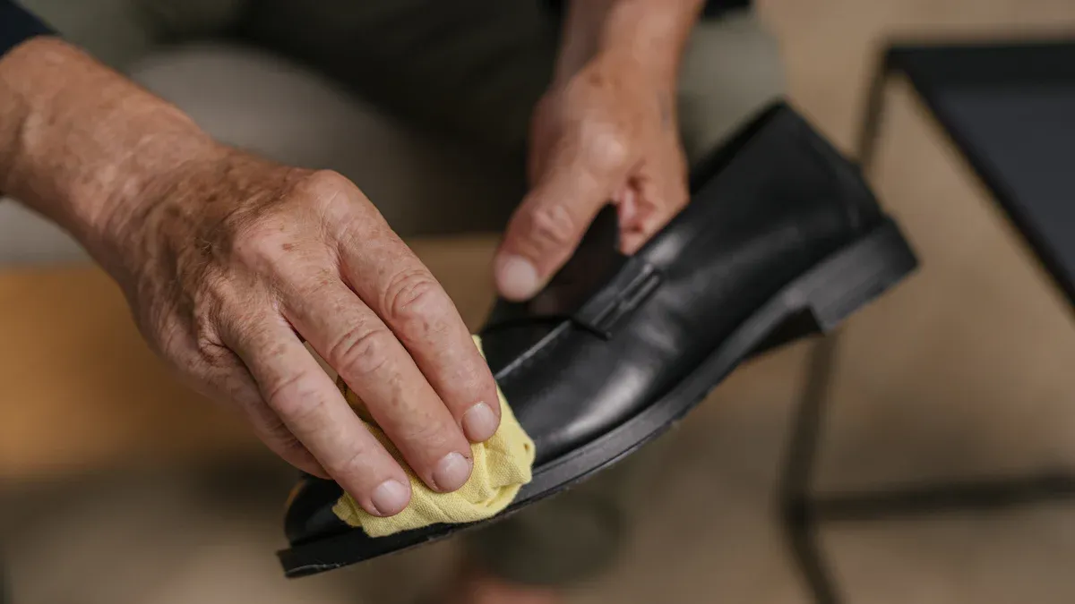 Step-by-Step Clean Nubuck Safety Shoes