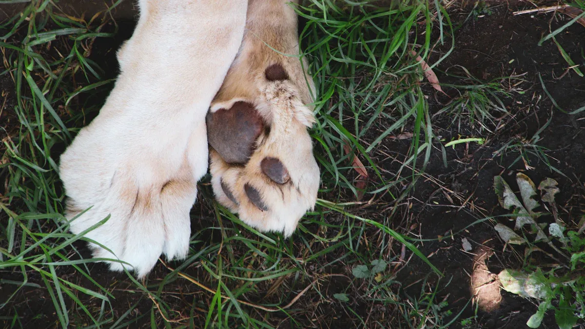 Nature & Floral Elements of Dog Memorial Tattoo