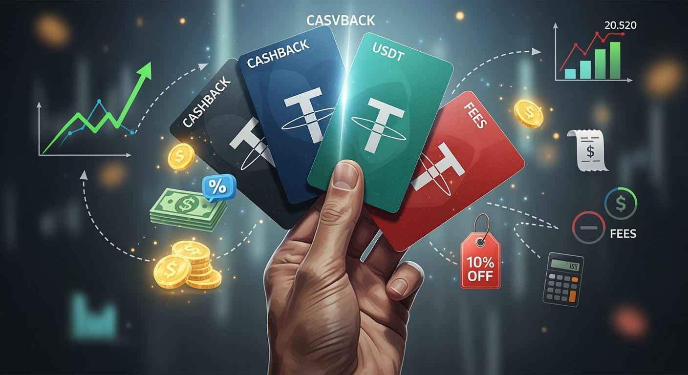 多款USDT支付卡回饋與手續費比較