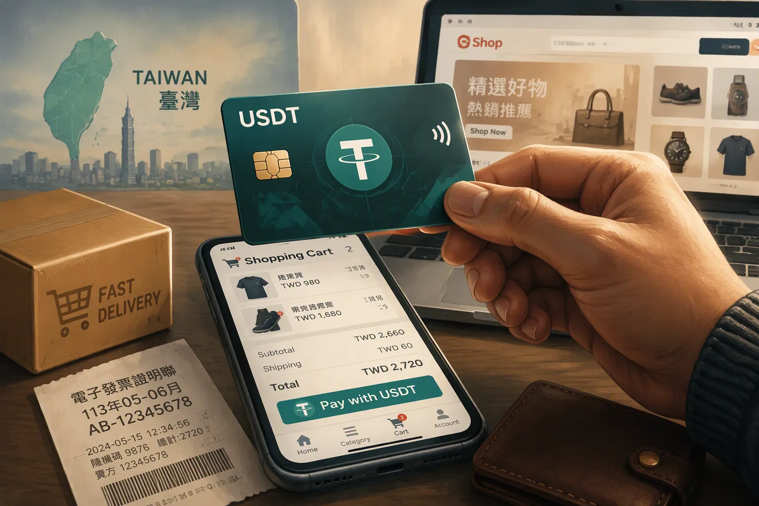 蝦皮購物用 USDT 卡：台灣網購新選擇