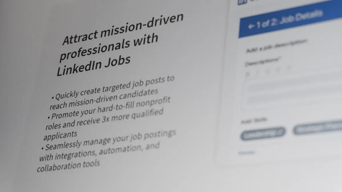 an e-recruitment website page with information about attracting professionals