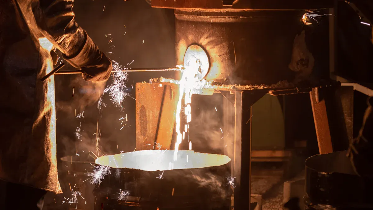 Vertical flaskless molding machines metal casting