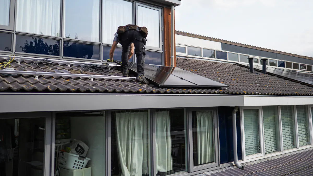 flat roof solar Mount structure