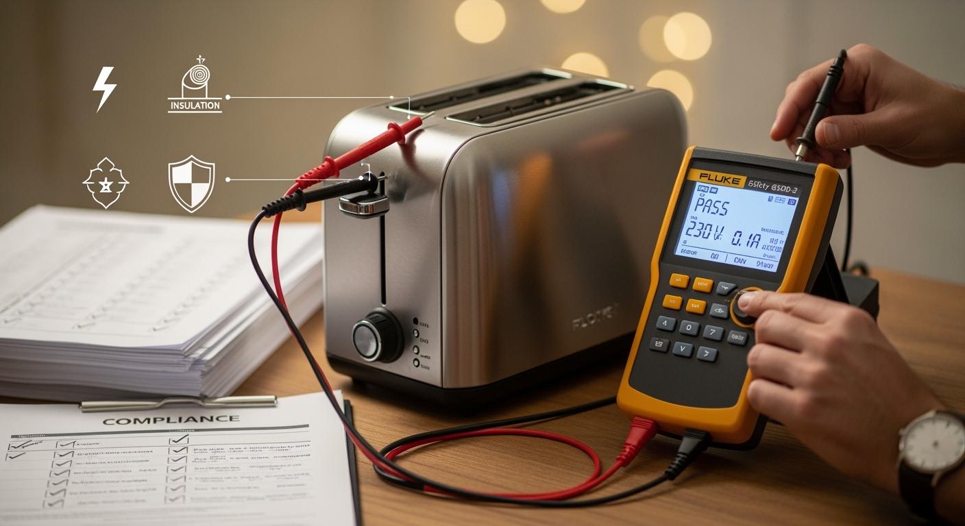 Small appliance electrical safety inspection at Chinese factory