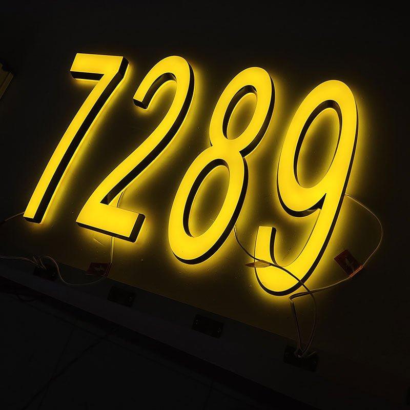 LED front and back light acrylic letters for restaurant branding