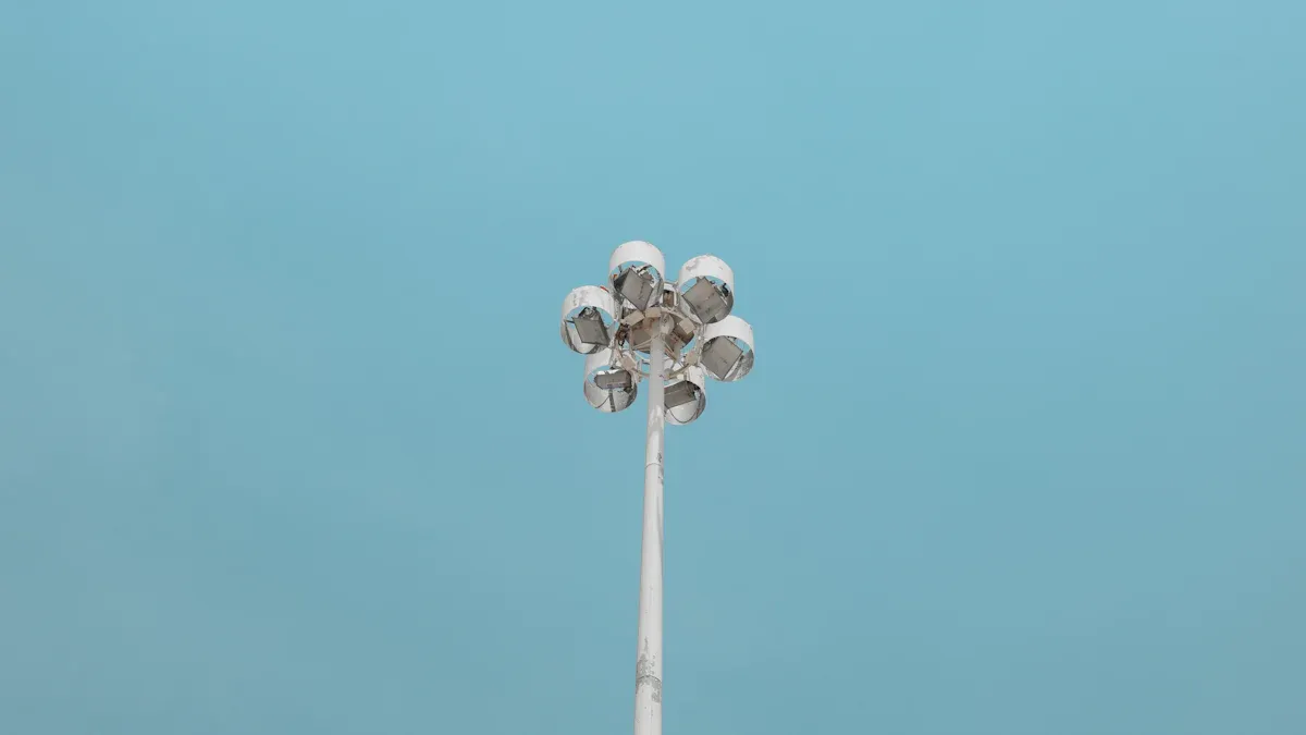 Common lamp pole configurations for urban road engineering lighting