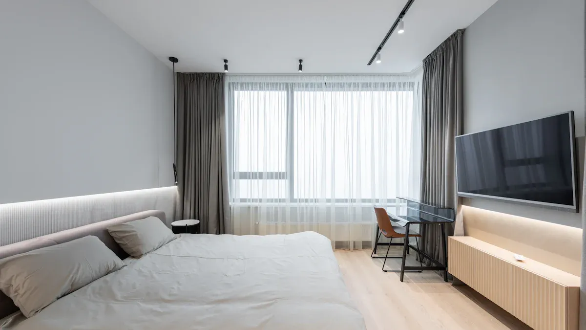 Stylish Bedroom Divider Curtains for a Cozy Look
