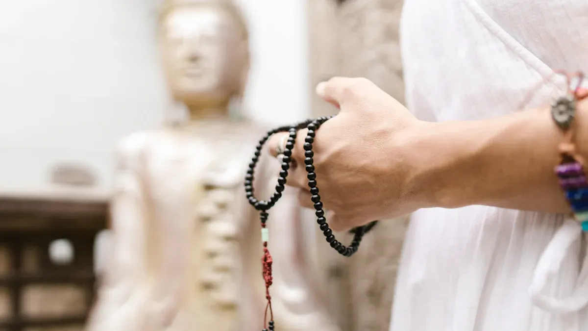 Wearing Mala Beads