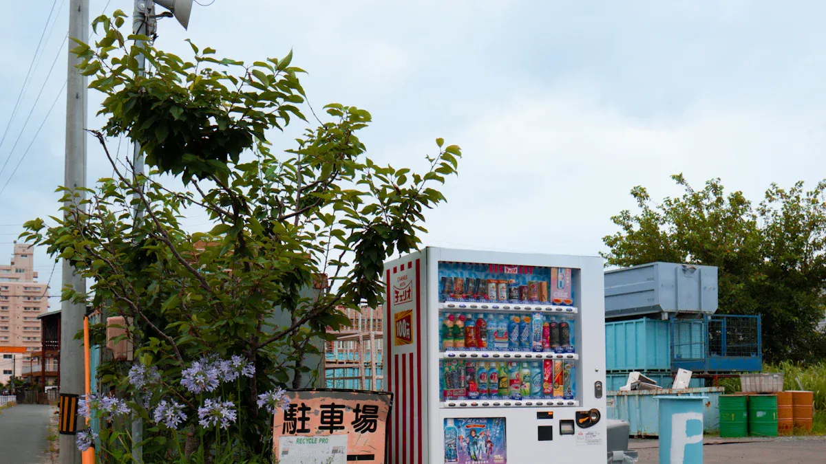 Versatile Snack and Drink Vending Machine Combos Applications