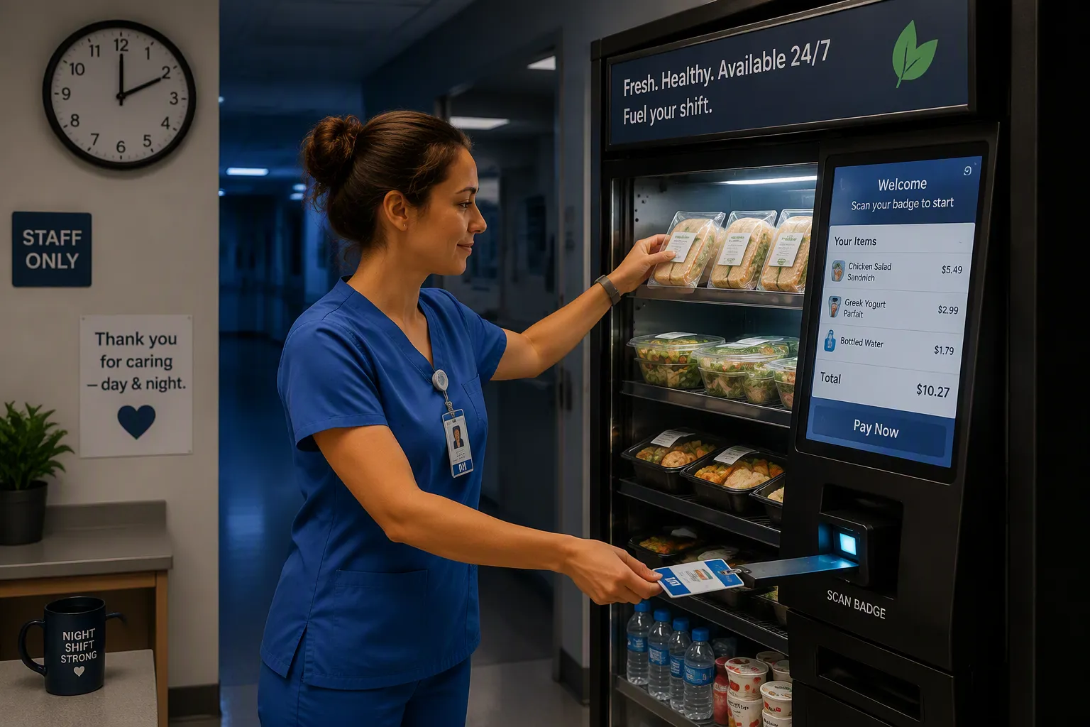 Grab-and-Go Retail for 24/7 Staff and Visitor Access
