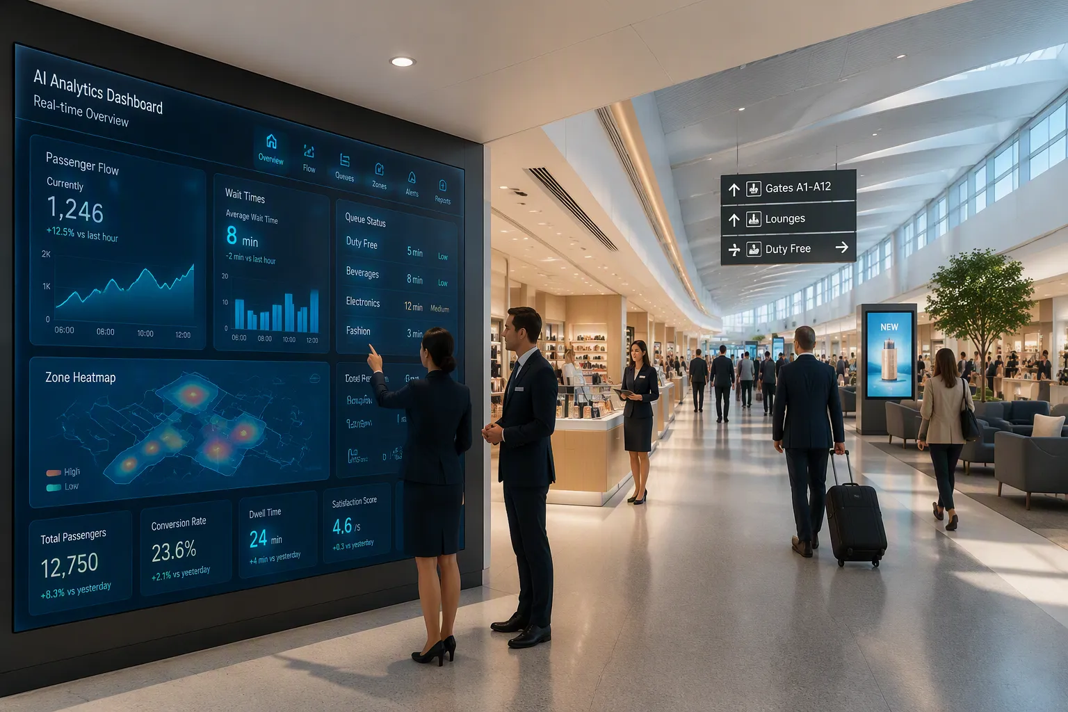 Leveraging AI Retail to Reduce Wait Times and Improve Passenger Flow