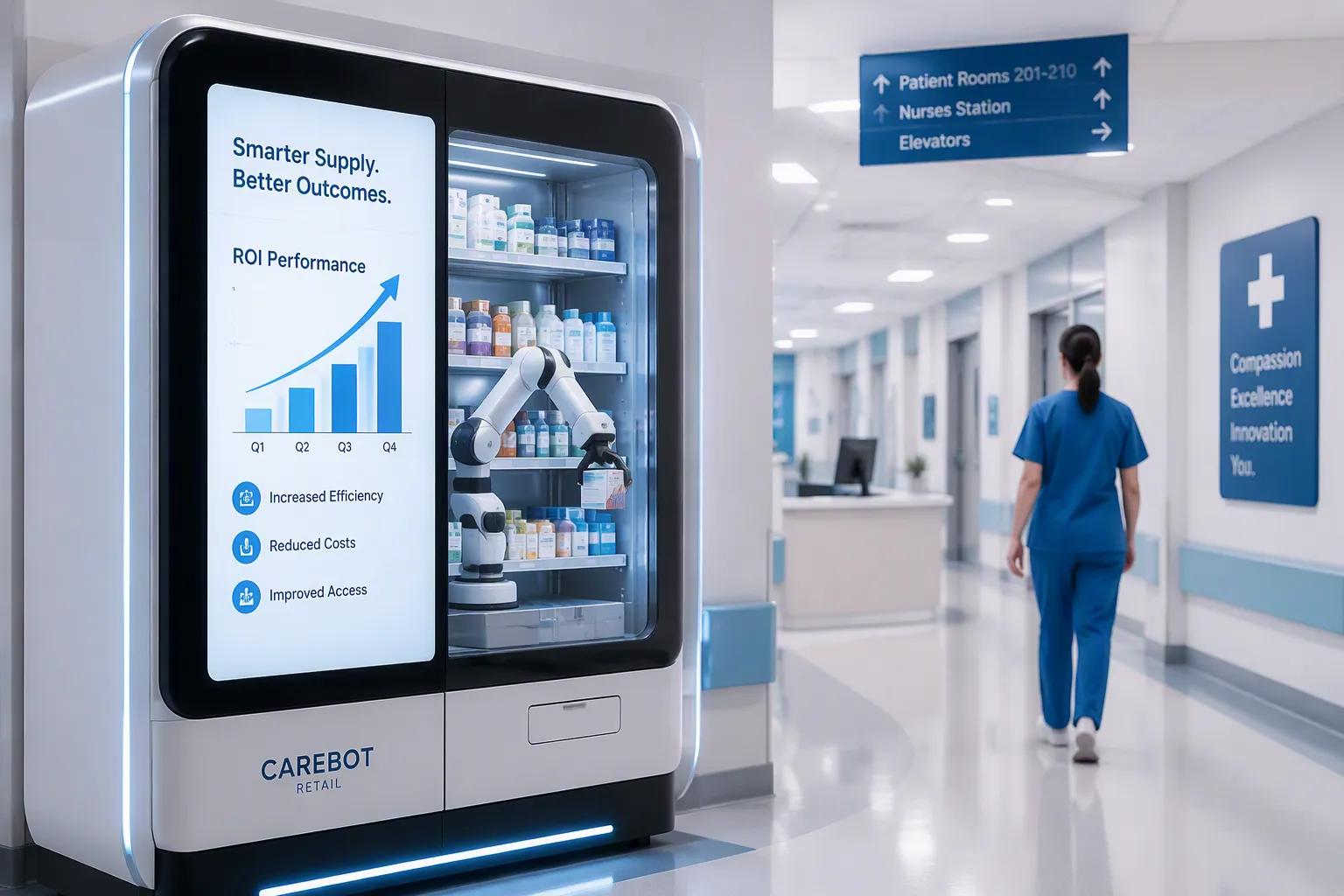 How to evaluate ROI for autonomous retail in Hospitals & healthcare facilities.