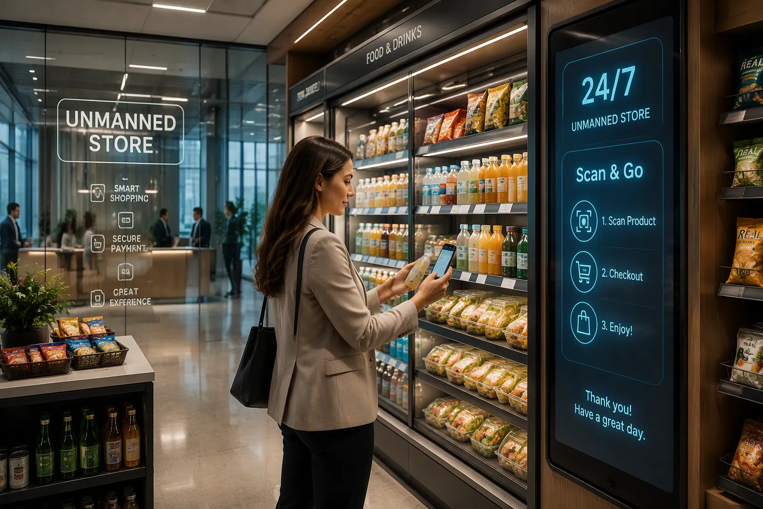 Strategic scenarios for unmanned store deployment