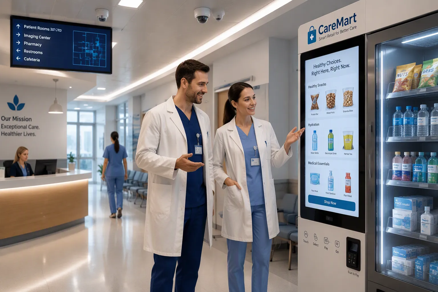 Steps to retrofit existing infrastructure for autonomous retail in hospitals and healthcare facilities