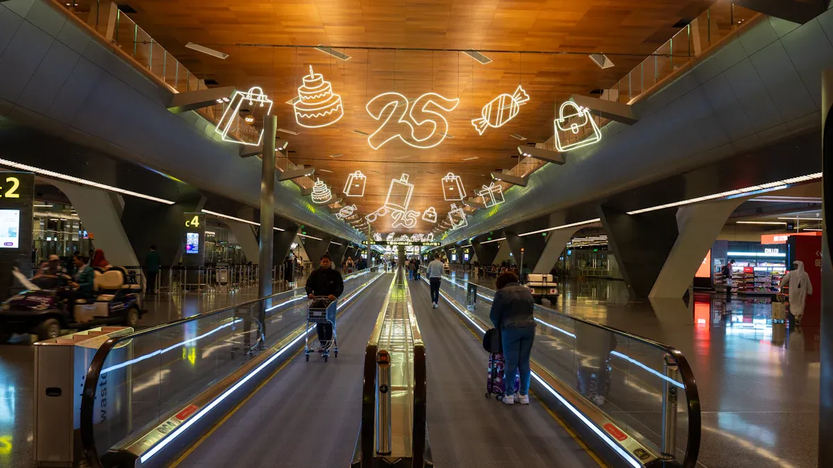 Cashierless convenience store process in airports