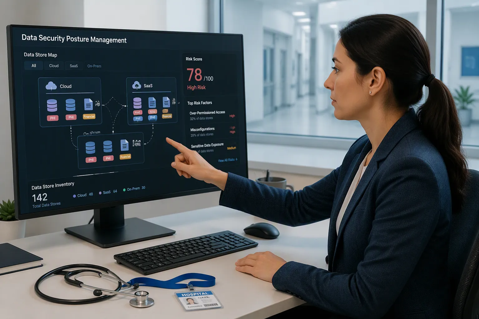 AI-Enhanced DSPM for Data Loss Prevention for Healthcare