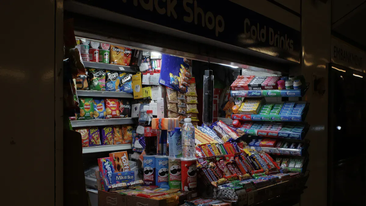 Grab-and-go retail for quick meal access