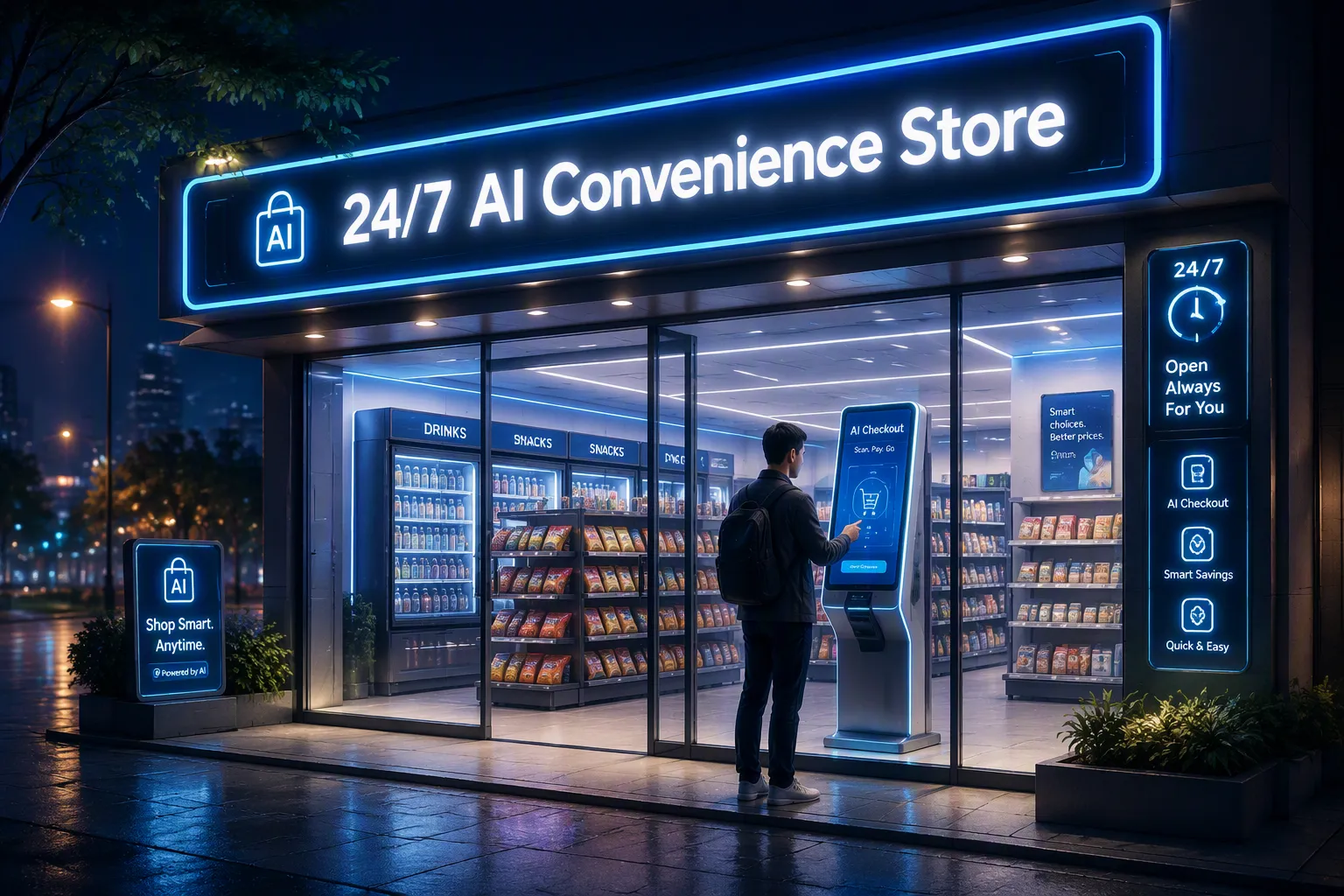 AI Convenience Store: 24/7 Access and Convenience