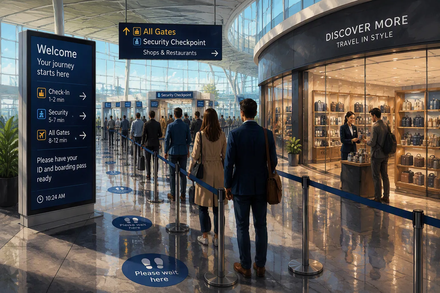 Efficient Queue Management Drives Higher Store Sales at Airports