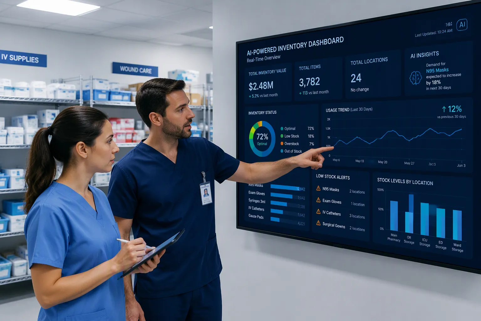 Using AI to monitor store performance metrics in Hospitals & healthcare facilities