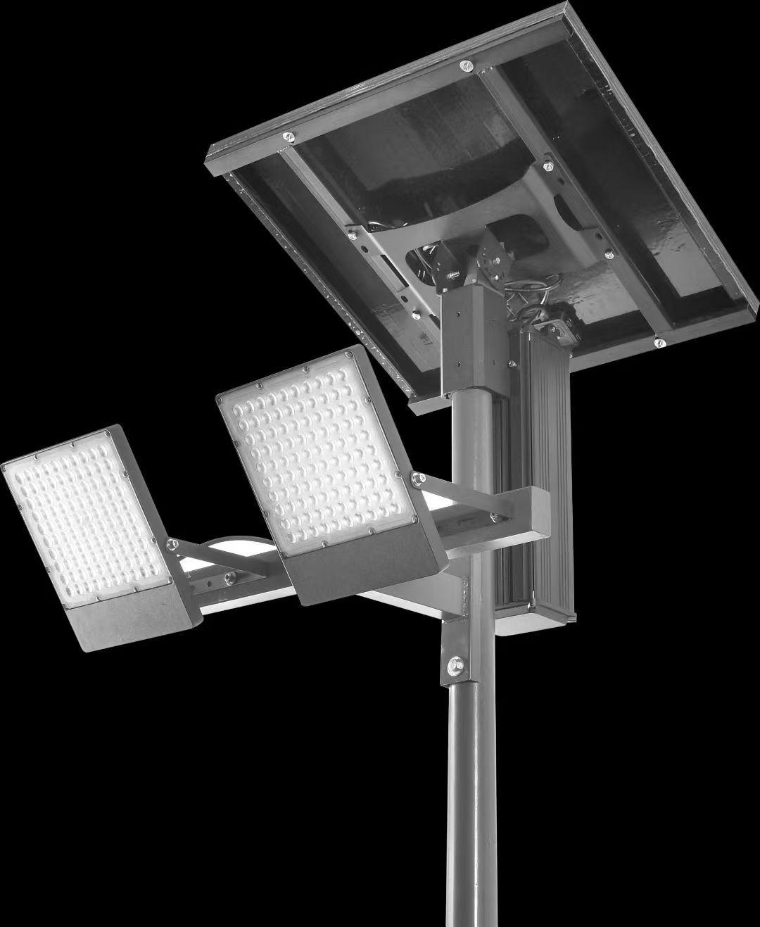 2025 Super High Power Solar LED Stadium Light - 50W 10000LM, IP66 Waterproof, 25AH LiFePO4 Battery, 120W Monocrystalline Solar Panel, Adjustable Mounting Bracket