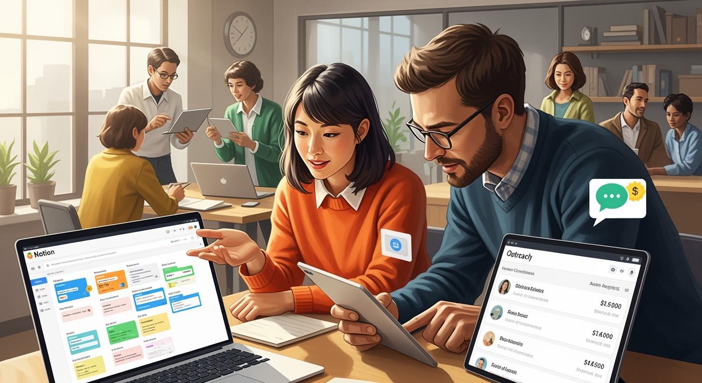 Cómo un equipo de ventas puede optimizar su flujo de trabajo con Notion, Outreach y HubSpot