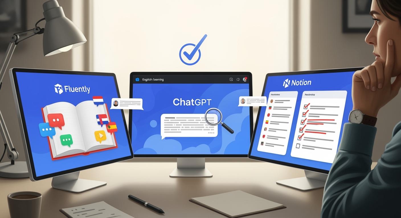 Personal English Learning automation tools: Fluently, ChatGPT, Notion, which has the most accurate data?
