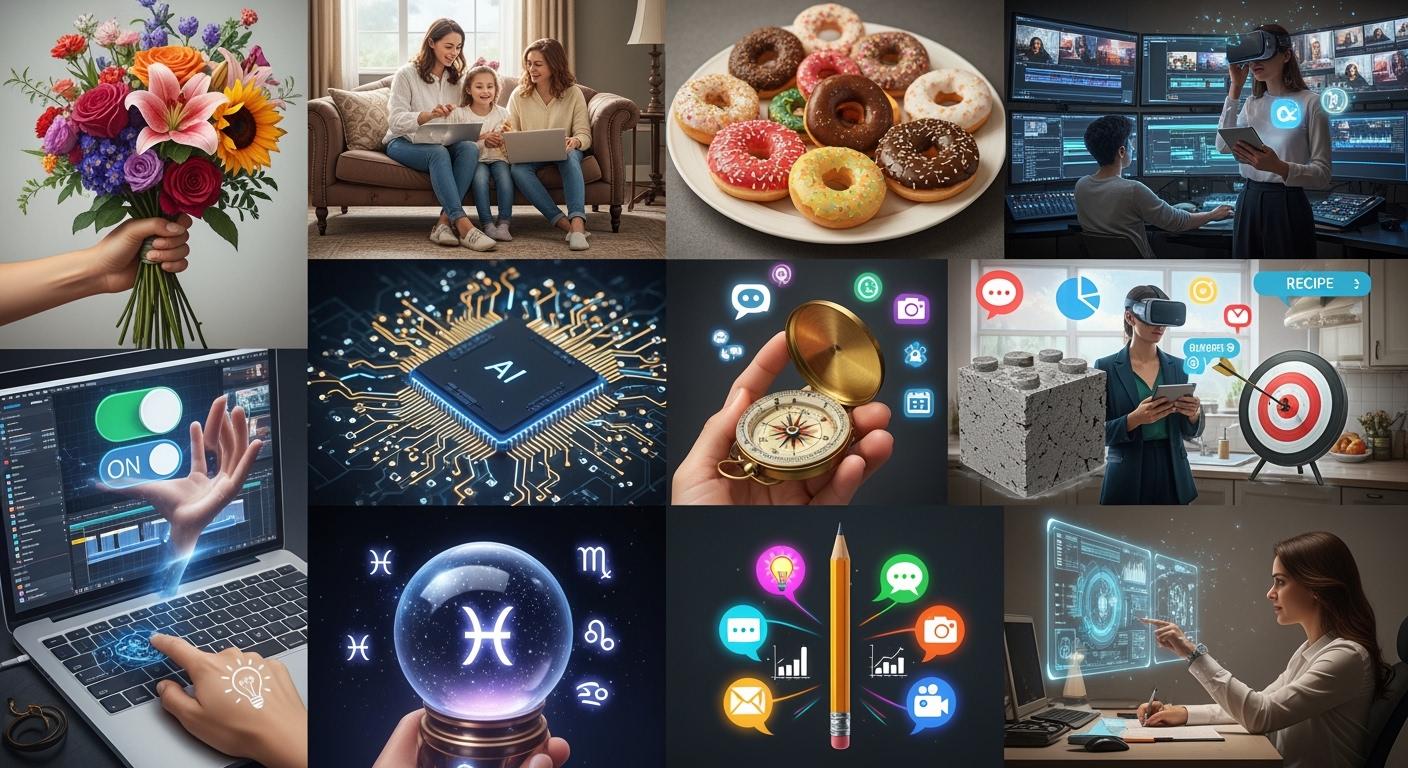 현대적인 인스타그램 스타일의 라이프스타일 콜라주 만들기