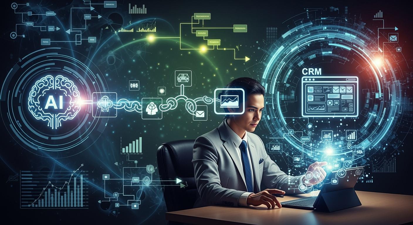 独立した起業家のためのAIからCRMへの自動化チェーン