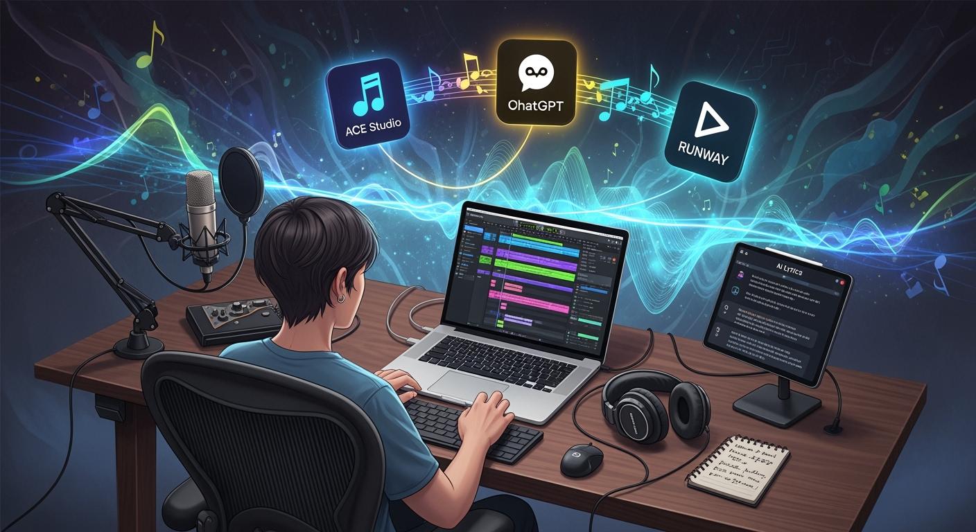 How I created 10 complete songs using ACE Studio, ChatGPT, and Runway in 5 days
