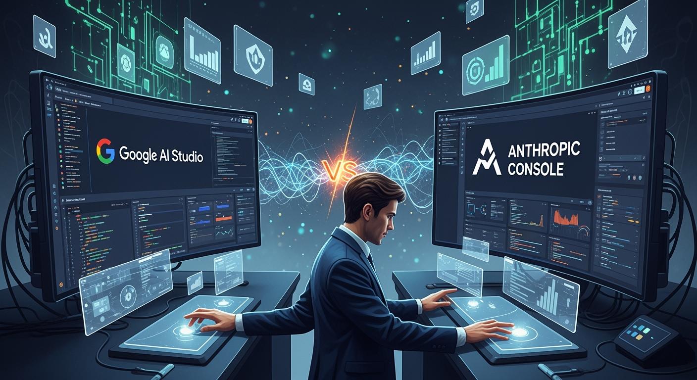 구글 AI 스튜디오 vs 앤트로픽 콘솔, 2026년 AI 개발 플랫폼 비교