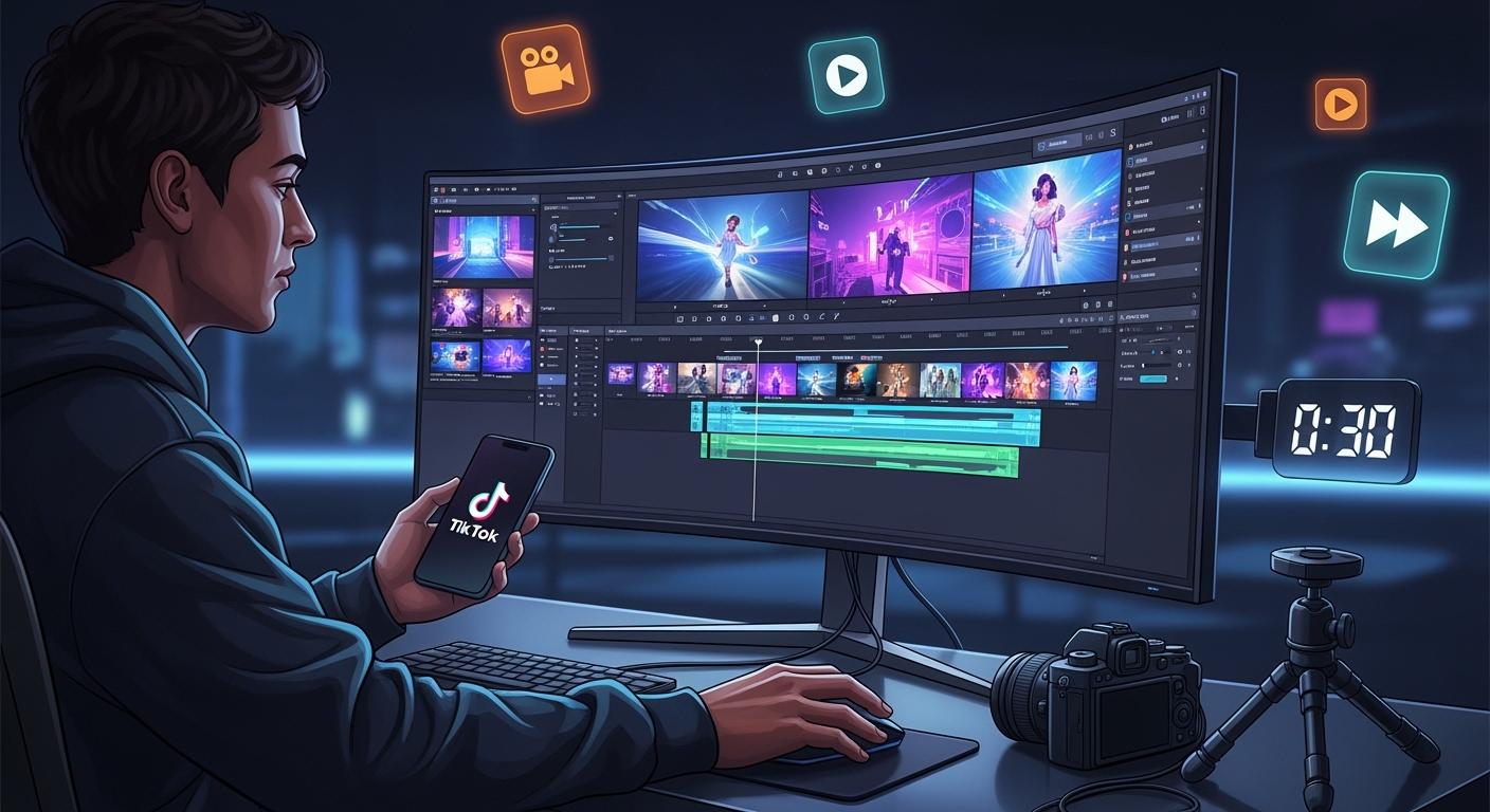 TikTok 视频机 mejora la producción rápida de videos cortos