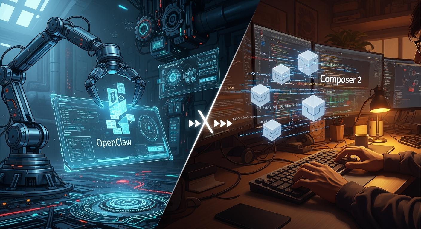 OpenClaw frente a Composer 2 diferencias clave en automatización y codificación