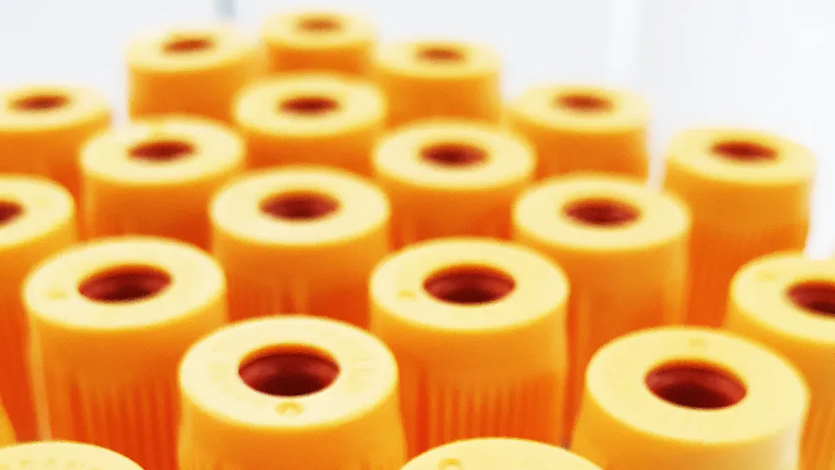 What color tube is used for blood collection?