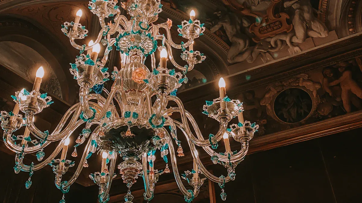 Remshep Blown Glass Chandeliers