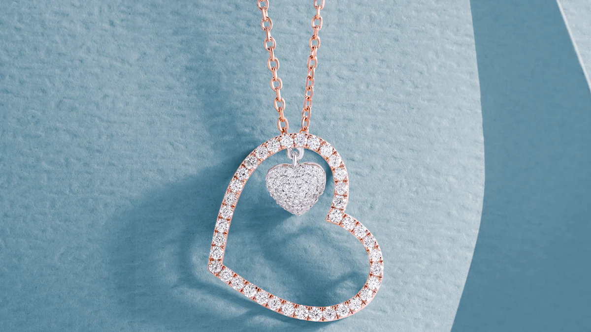 Moissanite Heart Necklaces to Wow This Valentine's