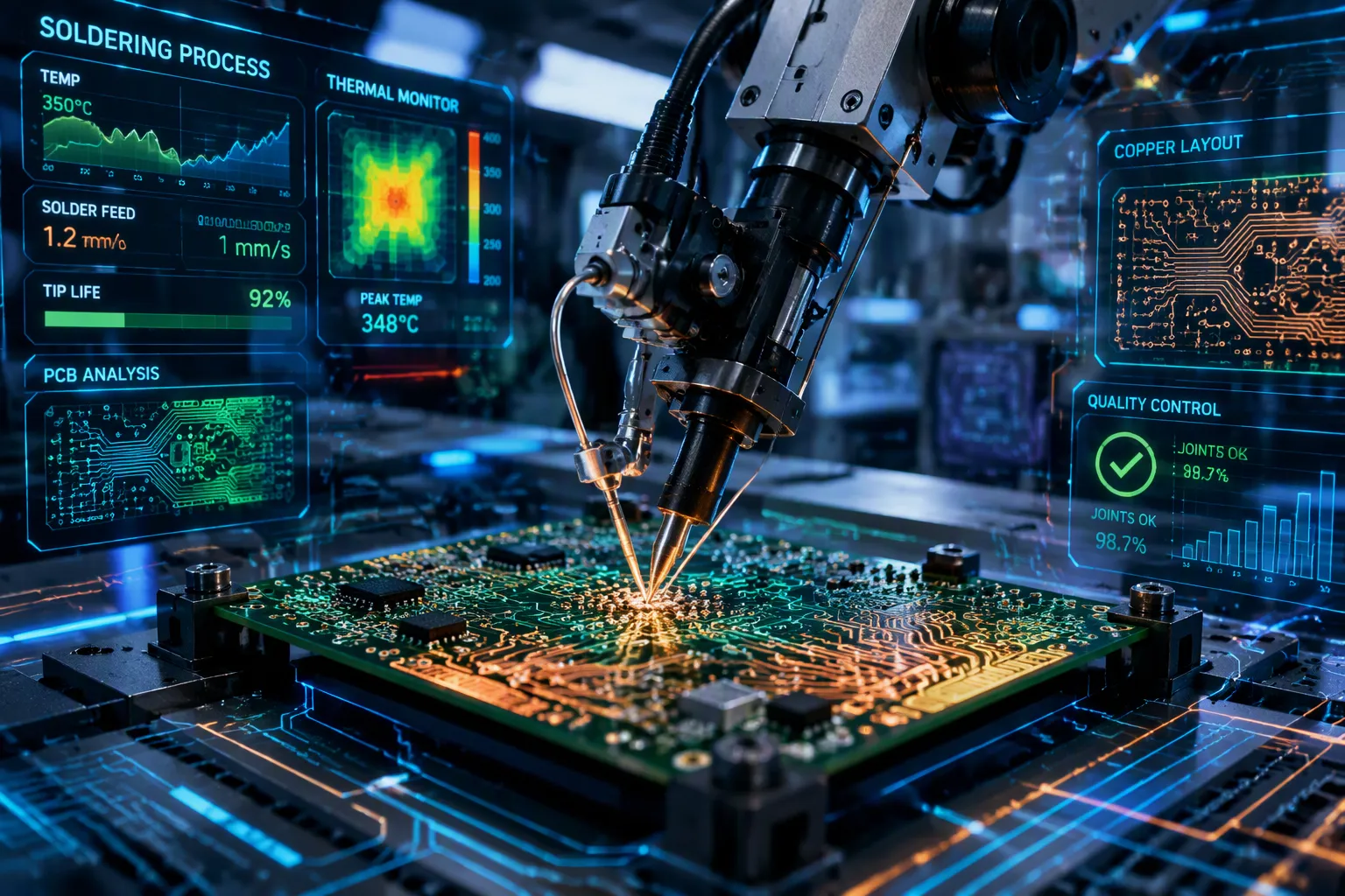 How PCB Thermal Mass and Copper Layout Affect Robotic Soldering