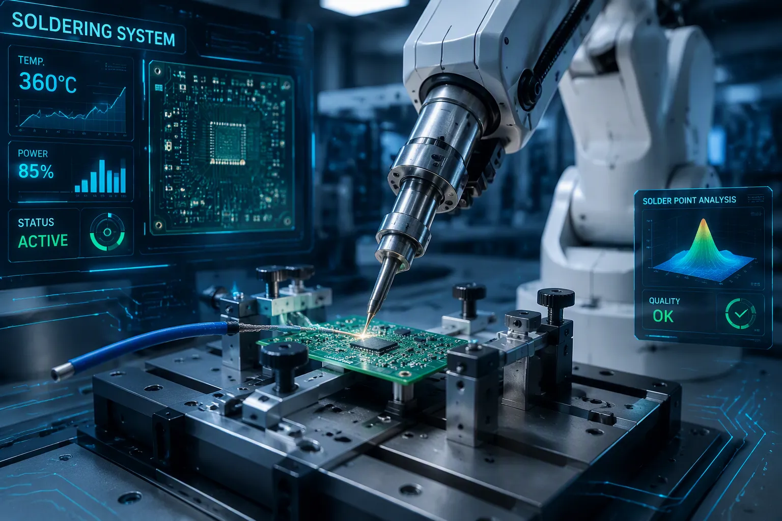 Fixture Design for Wire-to-PCB Robotic Soldering: How to Improve Positioning and Repeatability