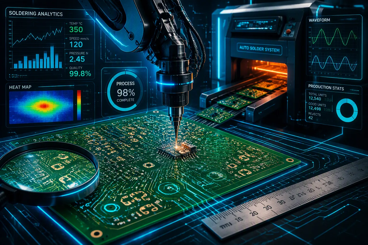 PCB pad design guidelines for robotic and automated soldering