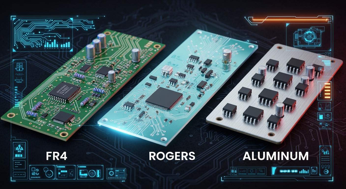 What Are the Differences Between FR4, Rogers, and Aluminum PCB Substrate Materials