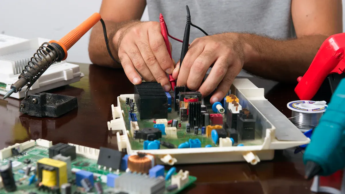 Qualitäts prüfungs prozess für elektronische Komponenten