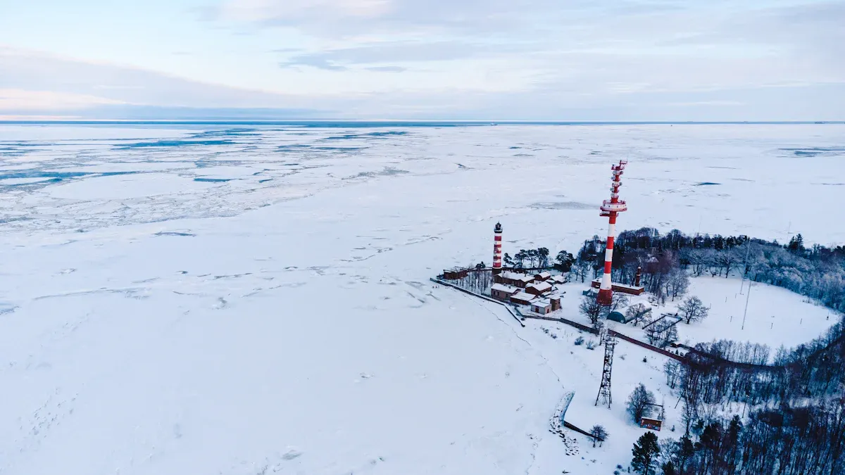 Drill Rig Conquers Frozen Ground Desert Sand
