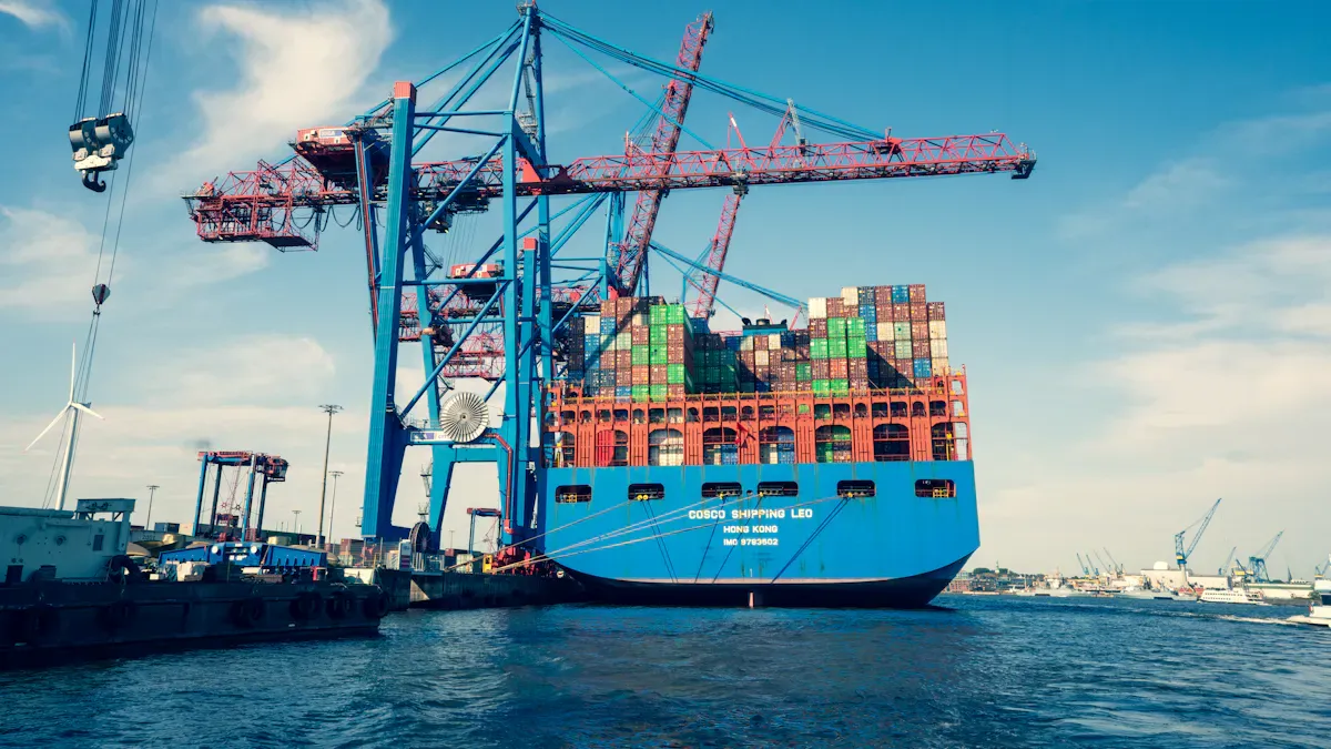 Fast loading shipping container without rehandles