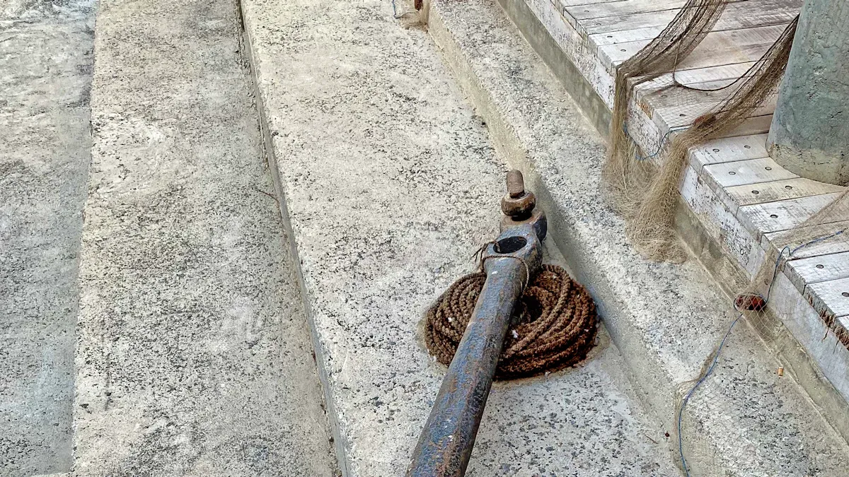 Directional Boring Machine Anchor System Never Slips