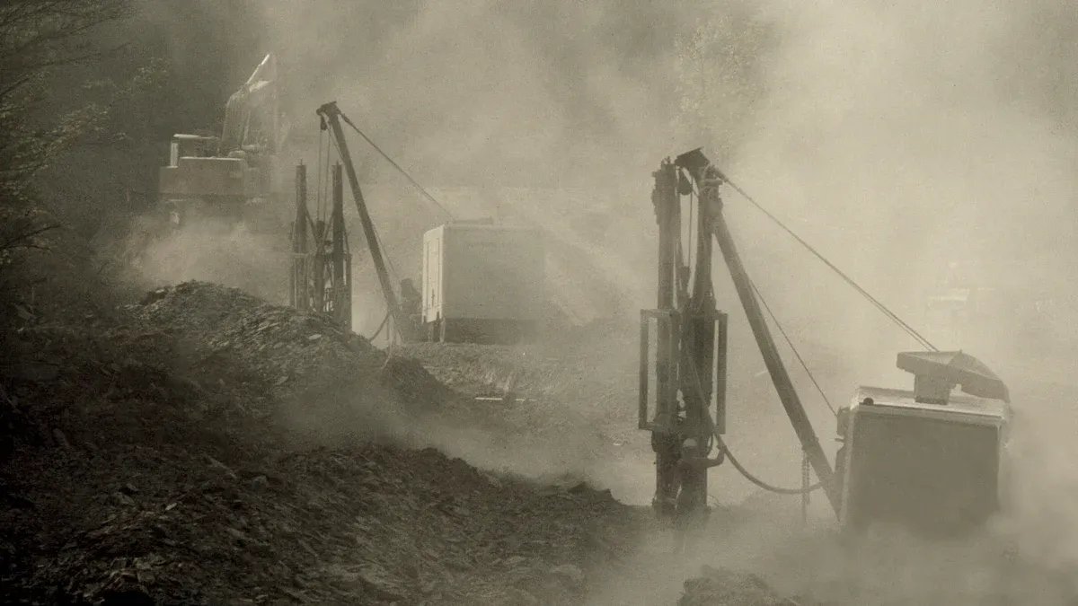 Drill Rig Grip Anchor Beats Unstable Terrain