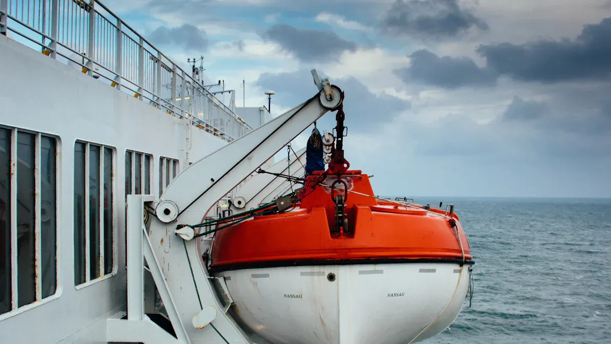 Тестовый запуск спасательной лодки