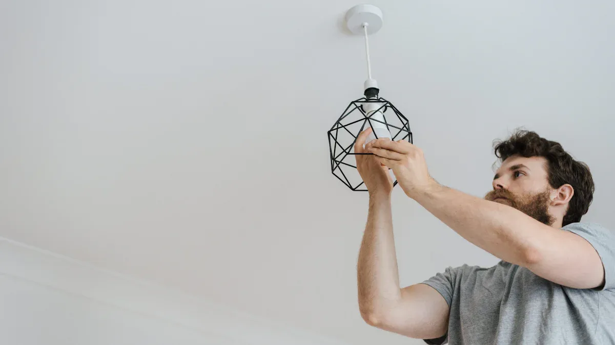 Step 3: How to Install Ceiling Light Fixtures'
                style=